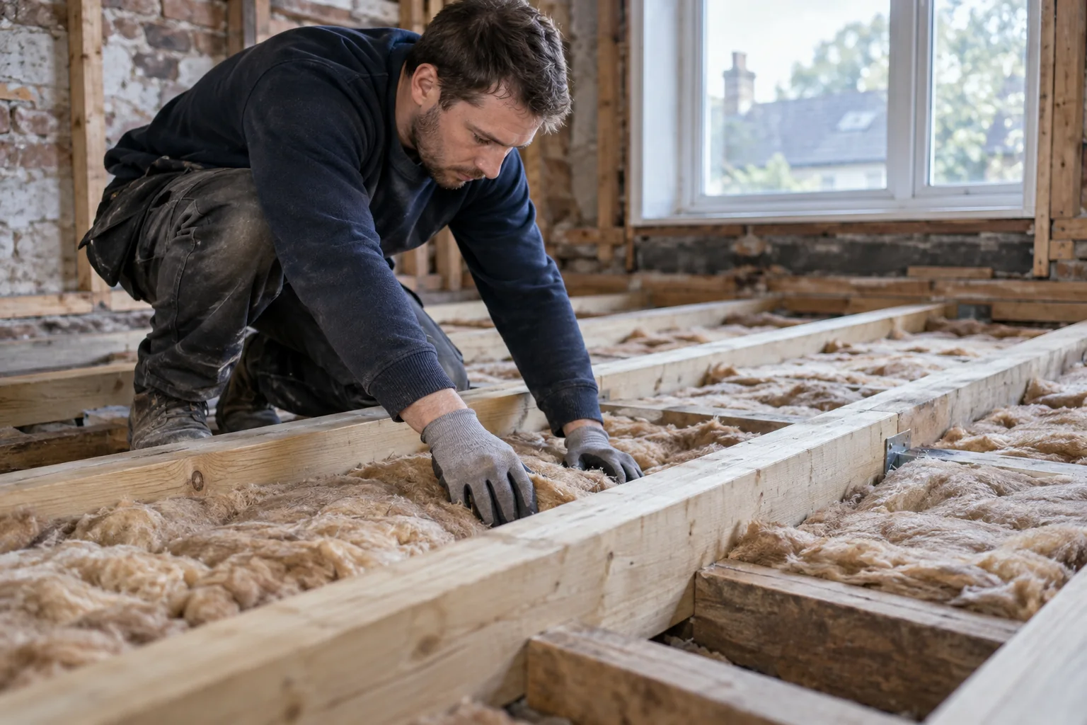 Floor insulation illustration
