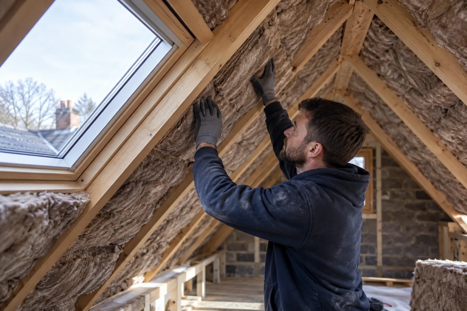 Pitched roof insulation illustration